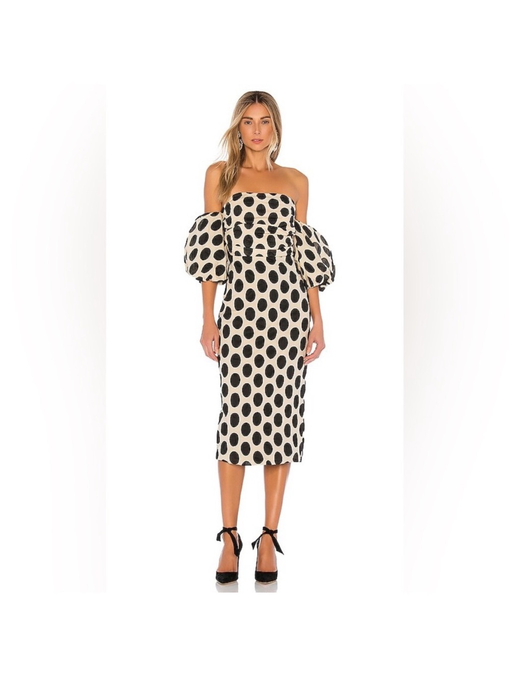 LPA x REVOLVE MAYA MIDI DRESS POLKA DOT